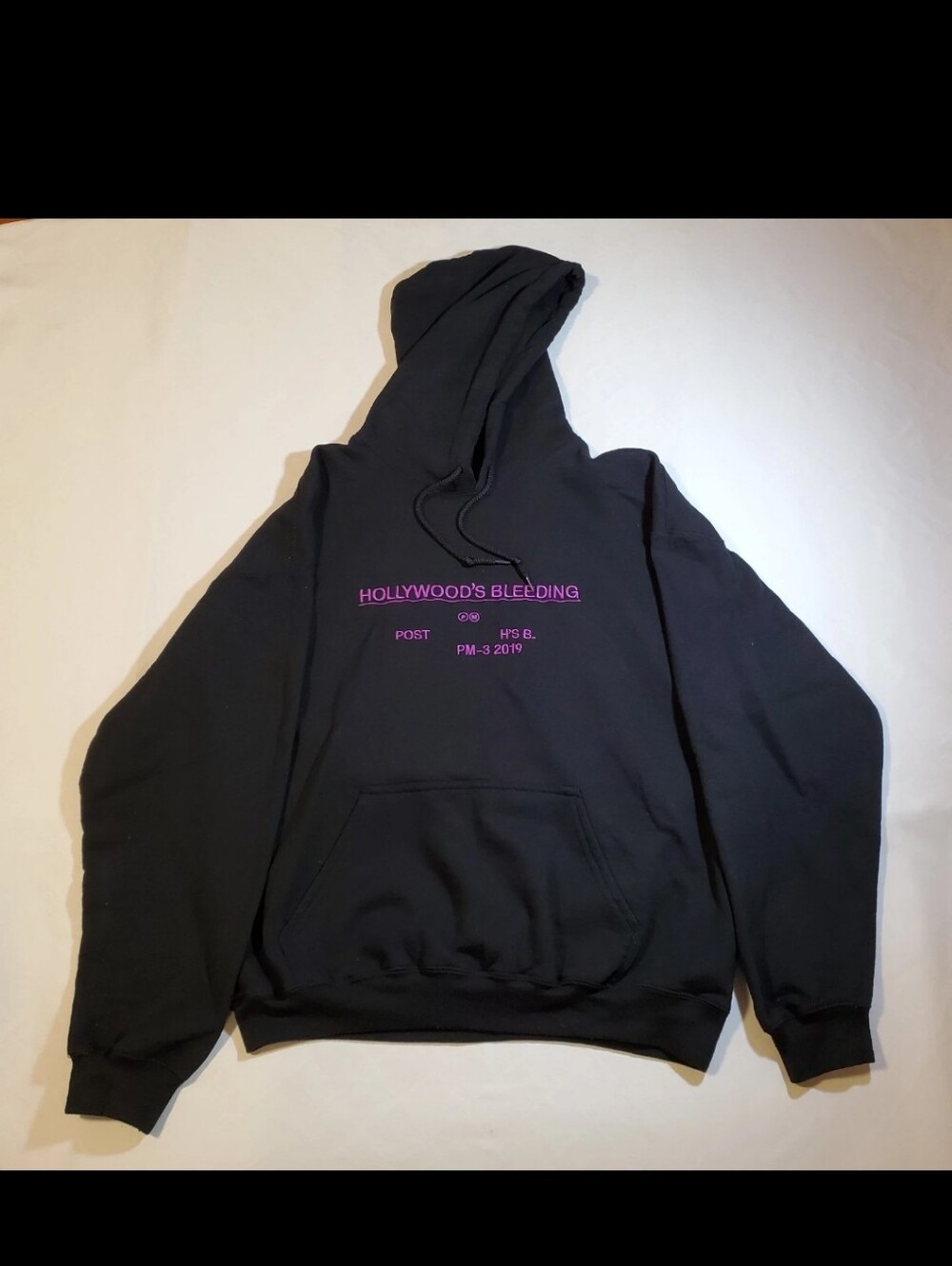 Post Malone Runaway '19 Tour Hoodie Hollywood's Bleeding Embroidered Hoodie Sz L